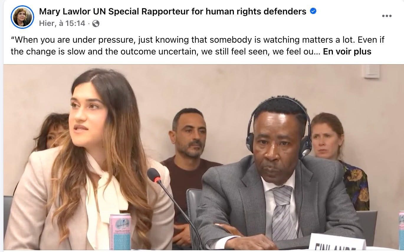 Abdoul-Aziz GOMA intervenant en séance à l'ONU